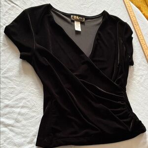 R&K Black Women's Wrap Blouse